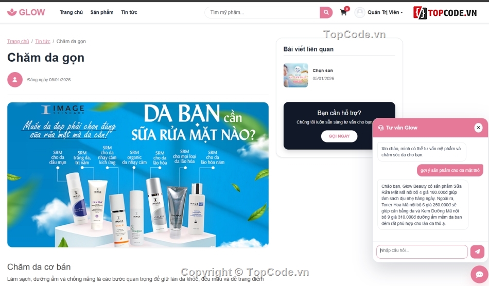 Website bán hàng,Web bán hàng,mỹ phẩm